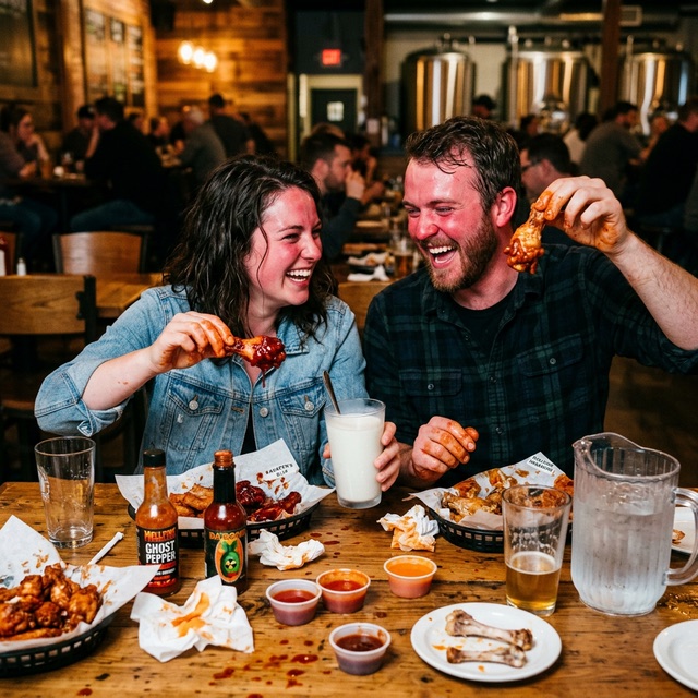 A hot sauce roulette tasting game for two